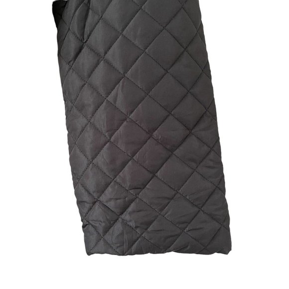 Women Wrap Long Padded Coat Oversize Large L Black Tie Adjustable Pockets - Picture 10 of 15